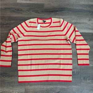 Talbot Sweater. Red and tan in color.  Women’s size 2X.  New, with tags.